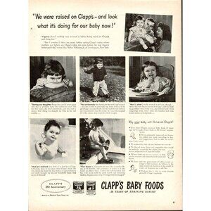 1946 Clapps Baby Foods Vintage Print Ad (L7)